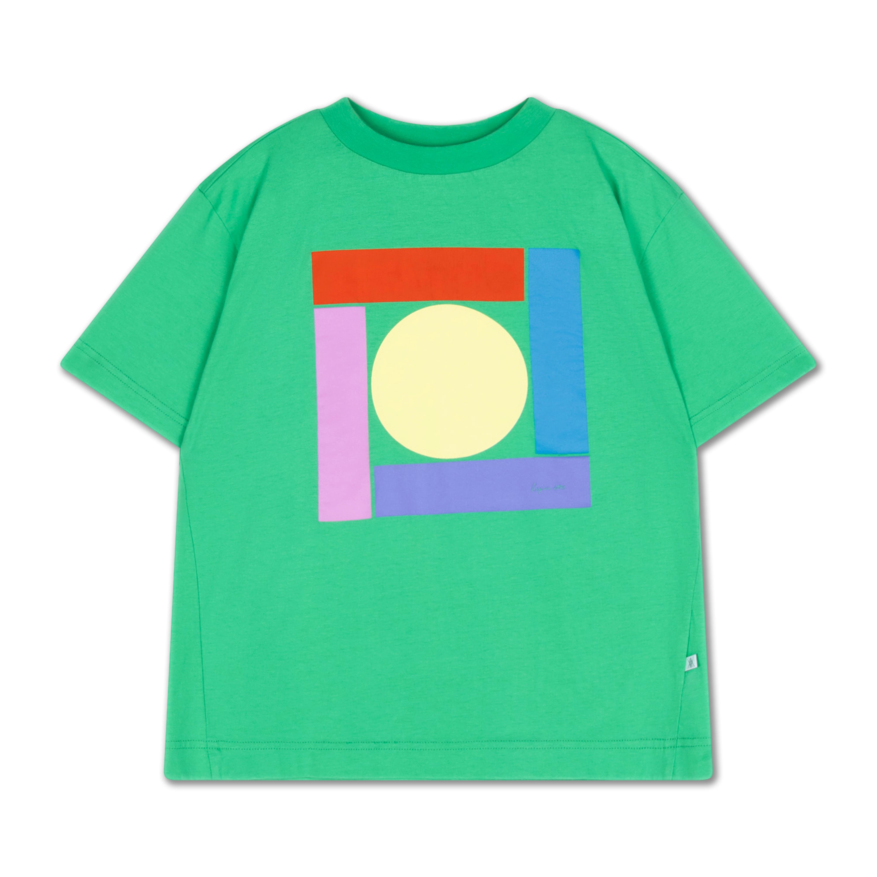 【26SS】REPOSE AMS(リポーズアムズ)tee shirt jumping jade(4y/6y/8/10y/12y/14y)Tシャツ グリーン