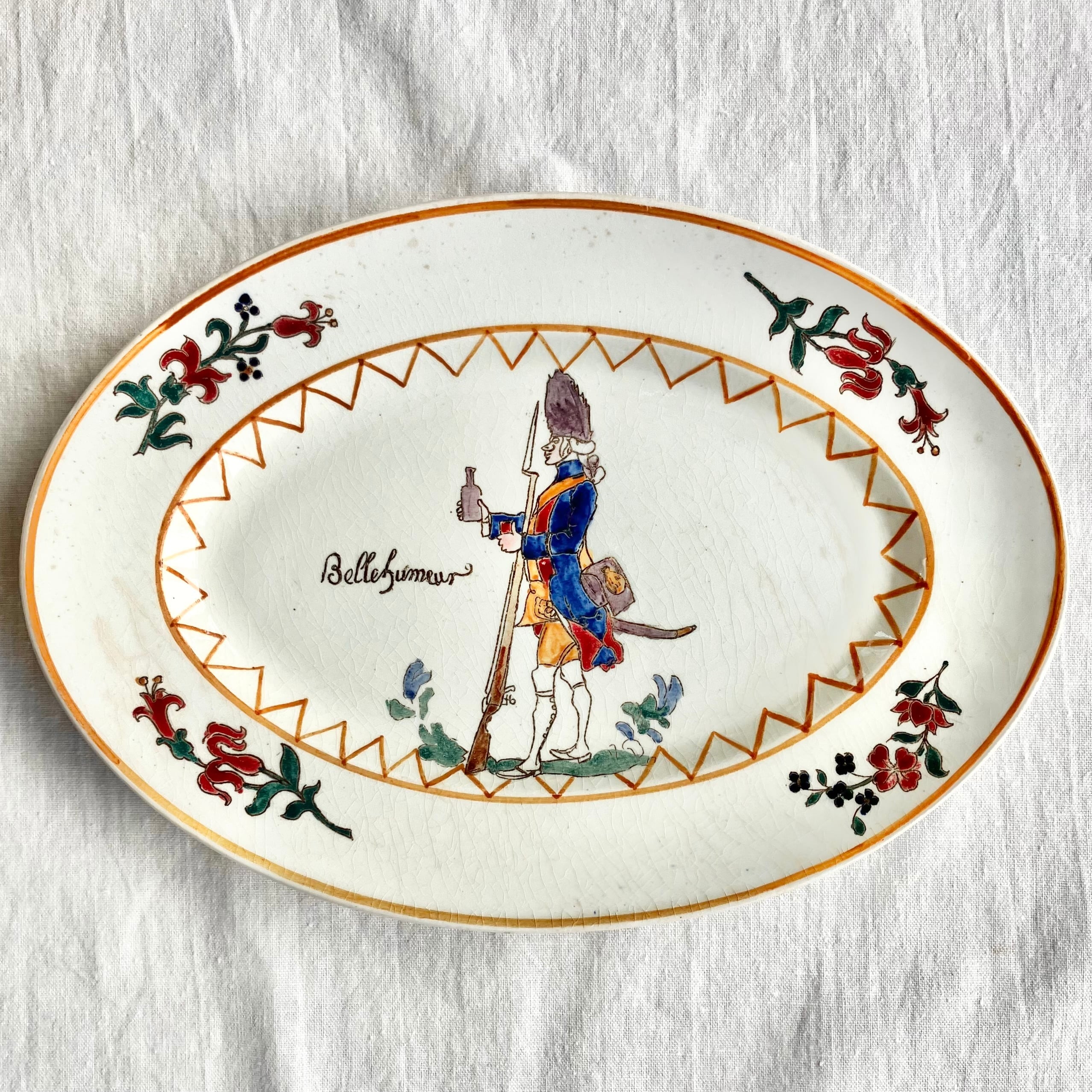 ショワジー・ル・ロワ　ブルーのポンパドール　深皿　POMPADOUR ショワジー・ル・ロワ ブルーのポンパドール 深皿 POMPADOUR フランス