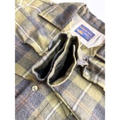 70s ARROW WOOL OPEN COLLAR SHIRT Size M
