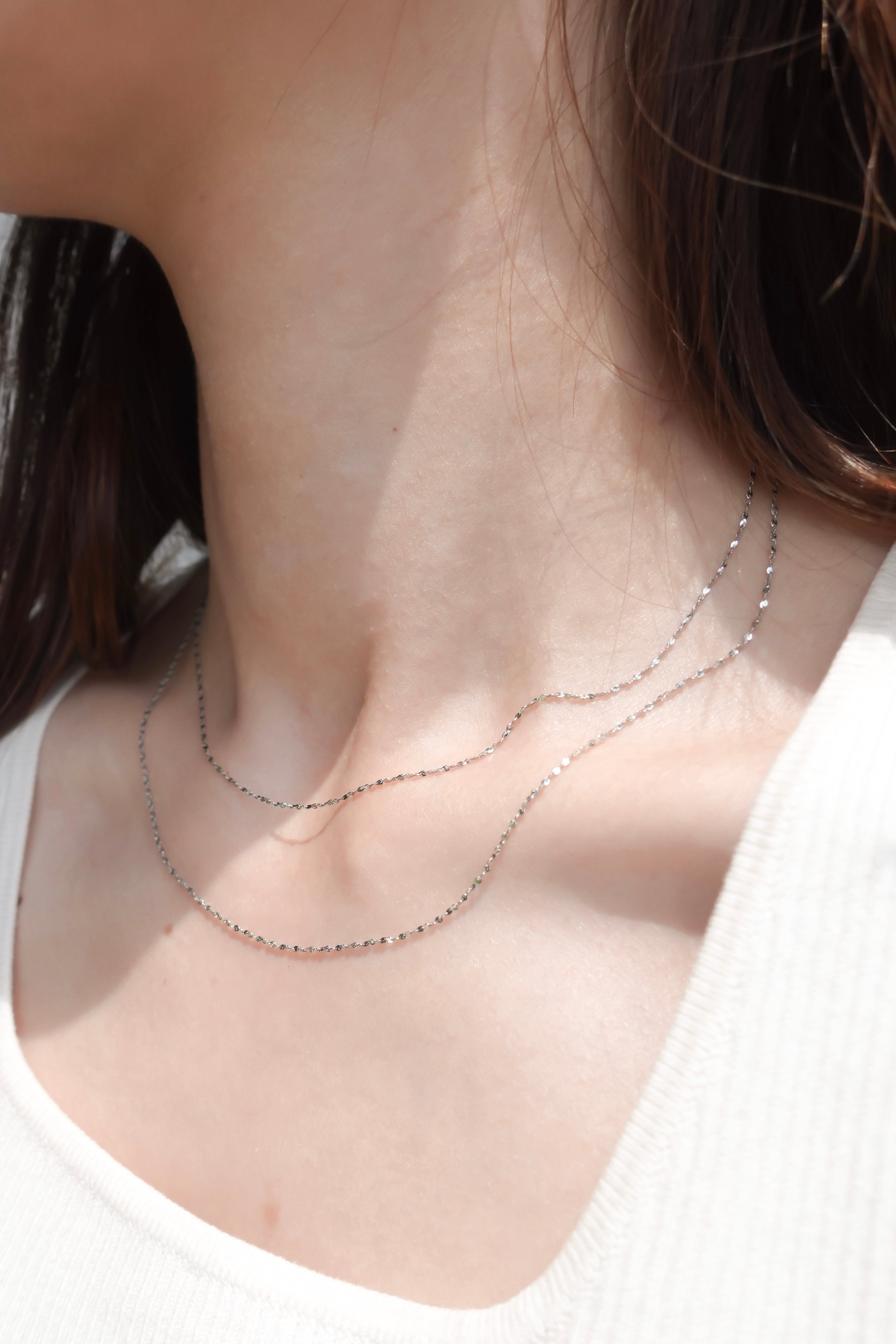 0.8mm petal necklace | 金属アレルギー対応のアクセサリー crea 0.8mm petal necklace | 金属アレルギー対応のアクセサリー crea