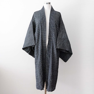 羽織 着物 藍染 絣 クレイジーパターン ジャパンヴィンテージ | Haori Jacket Indigo Kasuri Crazy Pattern Kimono Japan Vintage