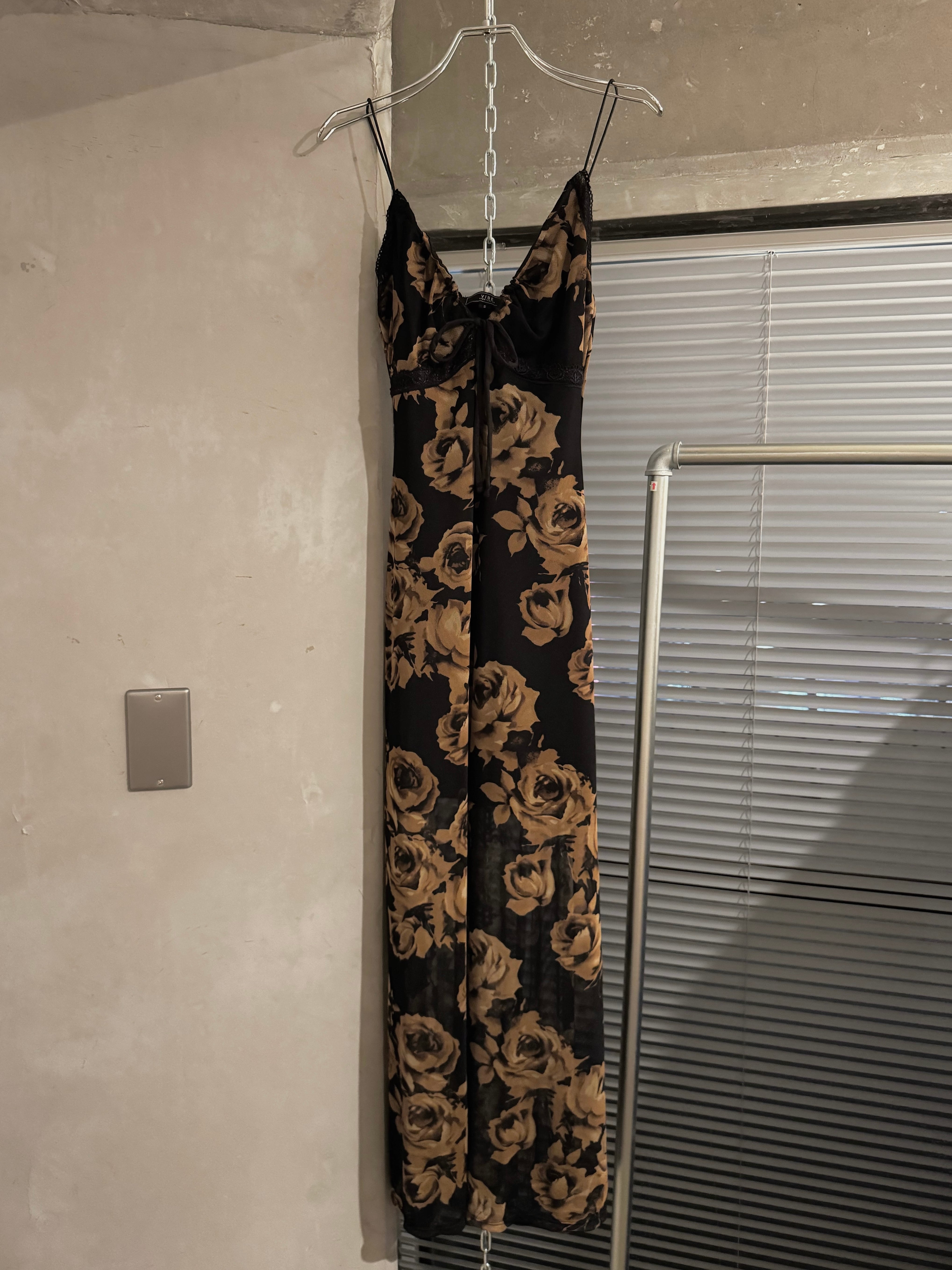 see-through rose cami dress