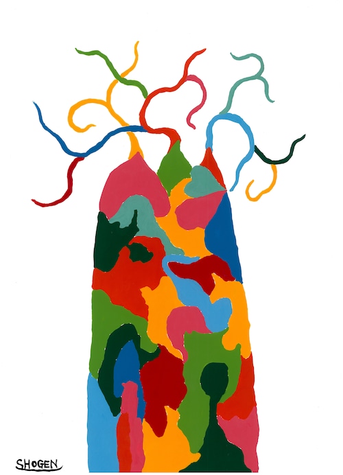 「生命が宿るバオバブの木」キャンバス地レプリカ（A3サイズ）