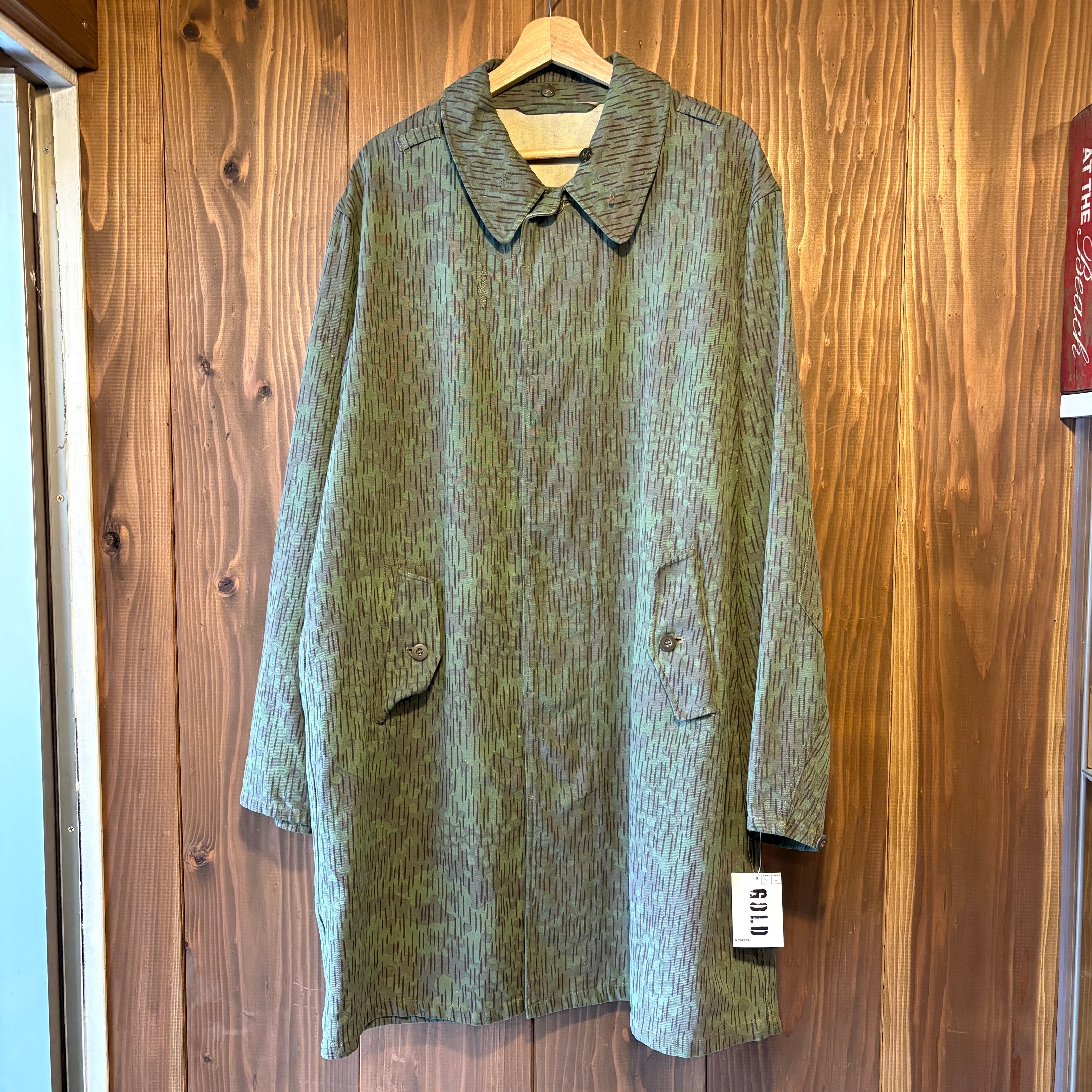 70s チェコ軍 レインドロップカモ ステンカラーコート 迷彩 Czech Army