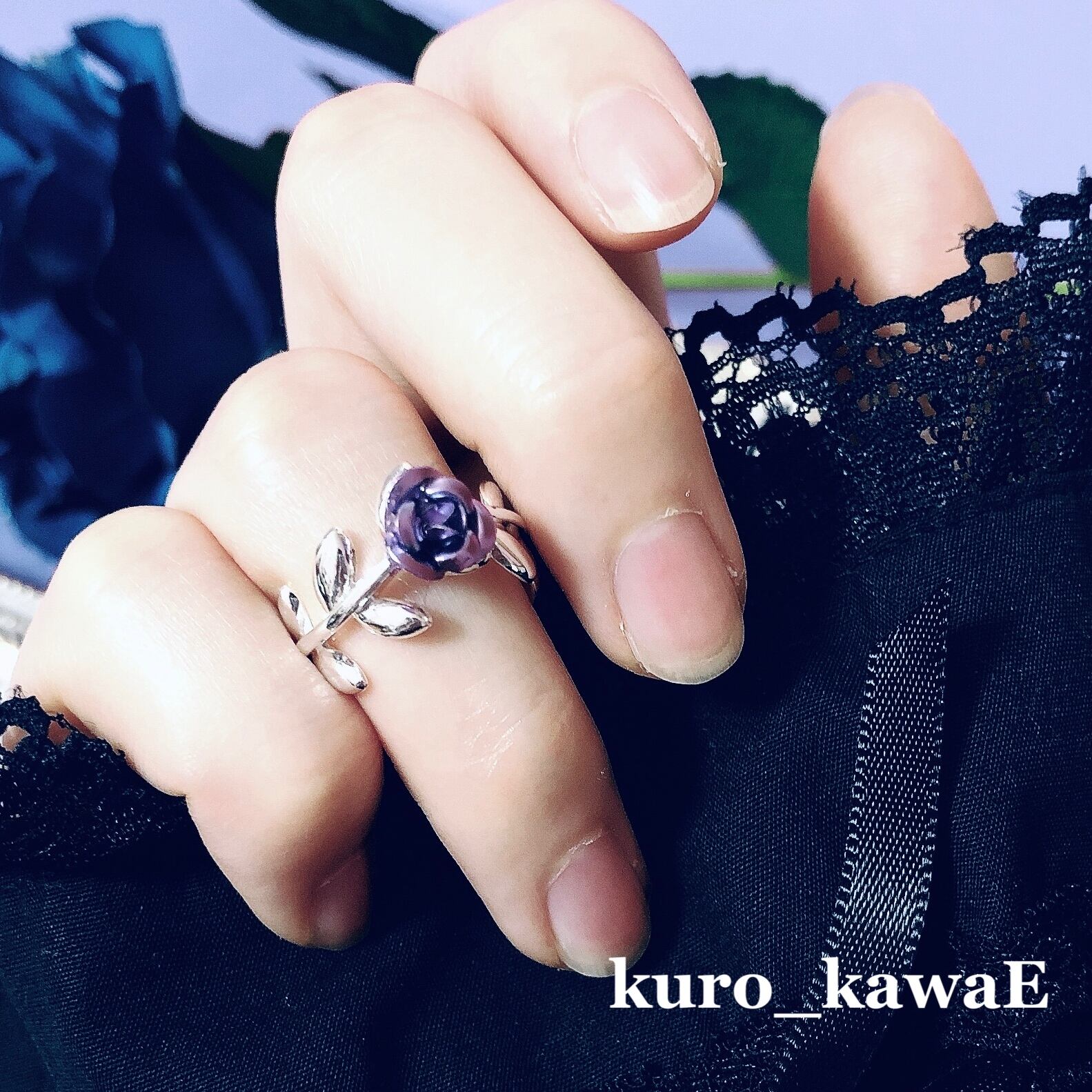 薔薇園のリング - 銀 】 シルバーリング 量産 地雷 指輪 推し メンズ