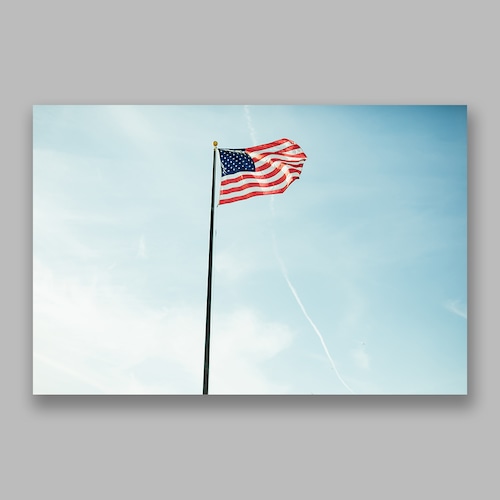 Postcard「Sunset Flag」13cm×18cm Original Print