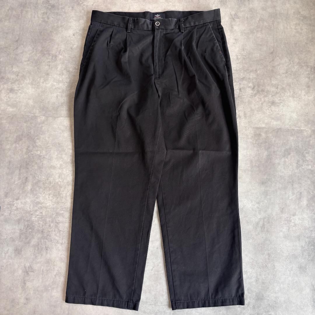 ドッカーズ リーバイス W36 チノパン ボトム タック 古着 黒 16873