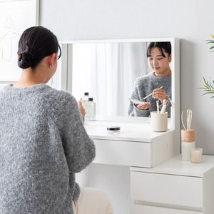 ミラー&チェスト付きドレッサーデスク