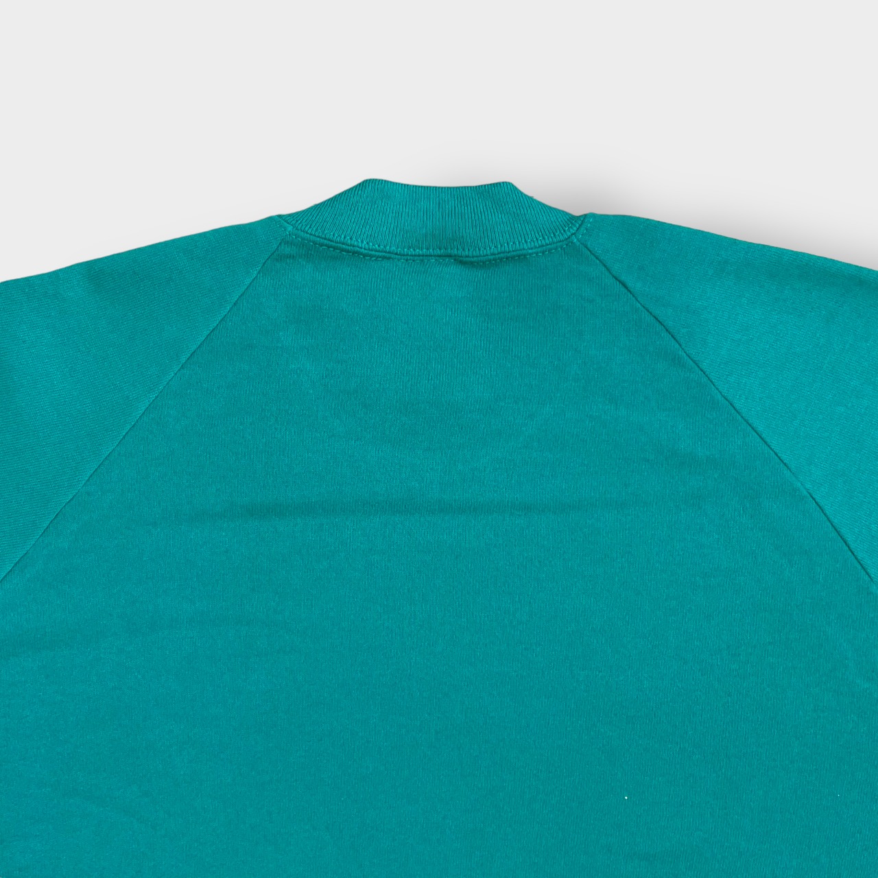 JERZEES 80s USA製 スウェットシャツ トレーナー カワイイ系 ラメ 花 ラグラン エメラルドグリーン SWEATSHIRTS XL ヴィンテージ US古着