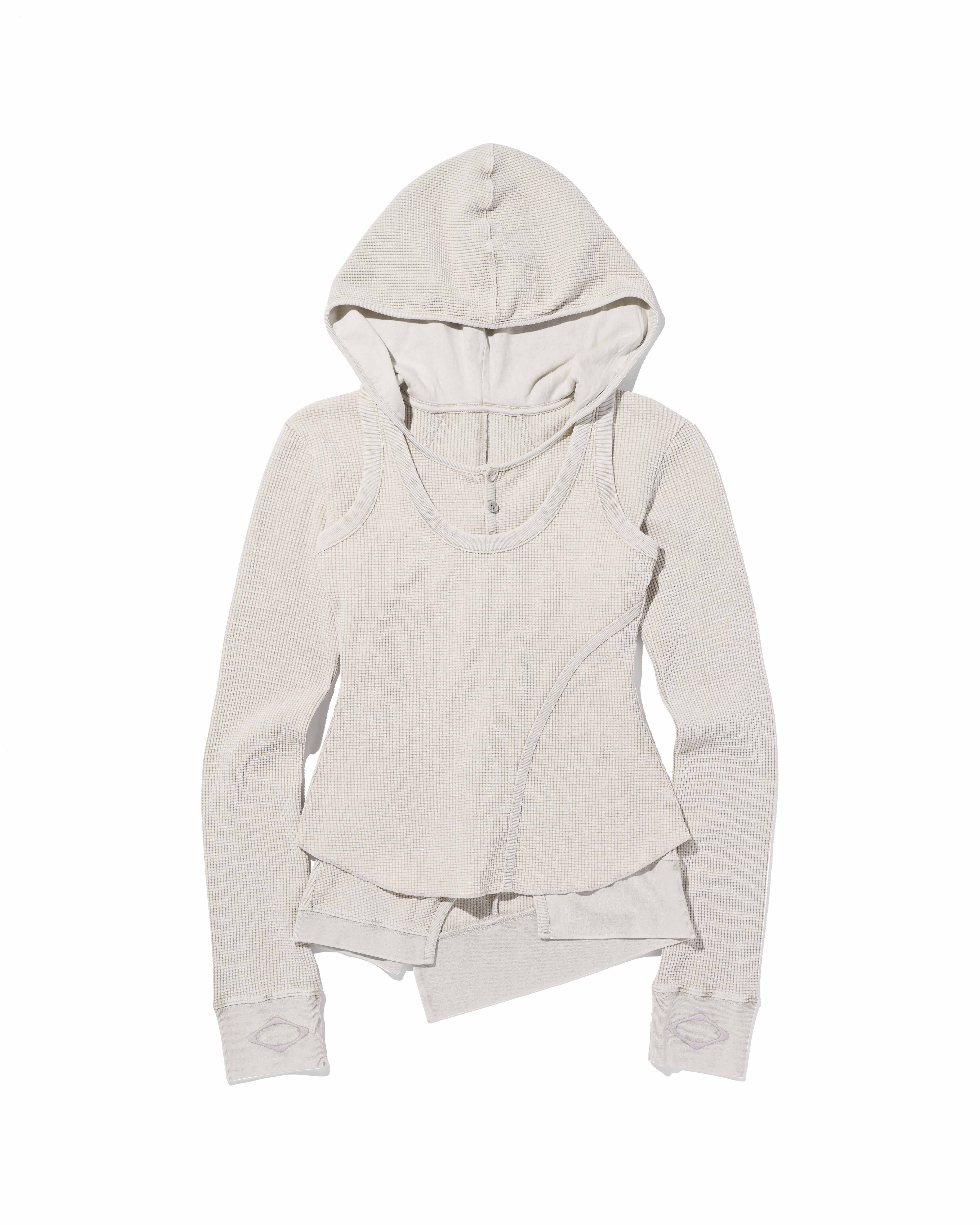 トップス MSCHF LAYERED WAFFLE HOODIE SET_BLEACHED MSCHF LAYERED