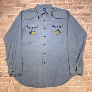 Ⓚ1970s SEARS CHAMBRAY SHIRT