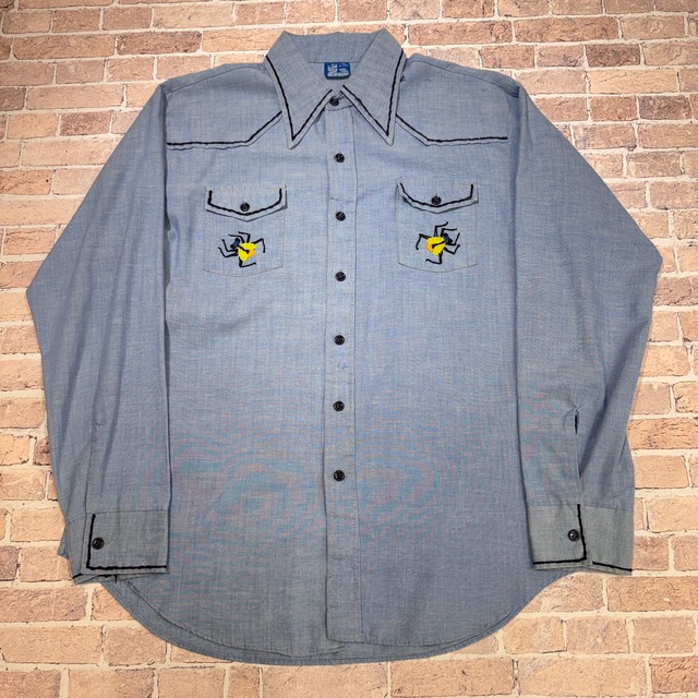Ⓚ1970s SEARS CHAMBRAY SHIRT