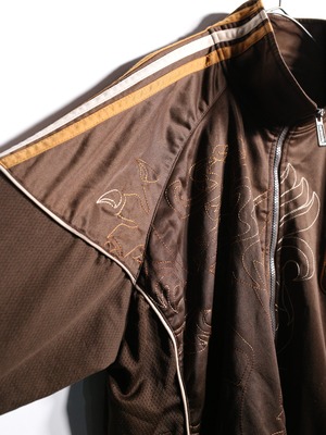 "Rawblue" 刺繍 wappen switching design special track jacket