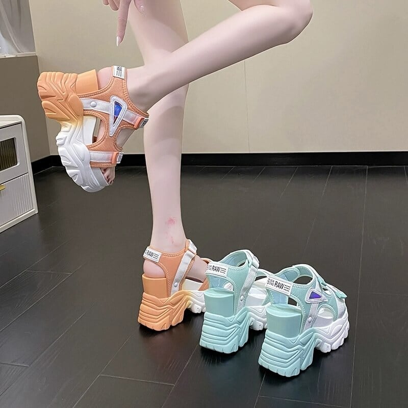 フェミニンカラーズ厚底スポーツサンダル11cm全2色 | 厚底シューズ
