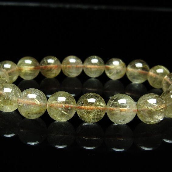 ルチルクォーツ ブレスレット 11mm タイチンルチルクォーツ