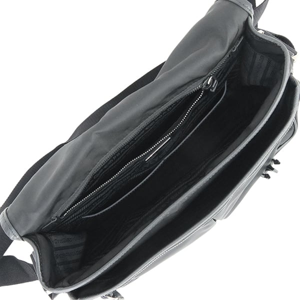 Used PRADA プラダ ナイロンショルダーバッグ 2VD768 ブラック A5対応