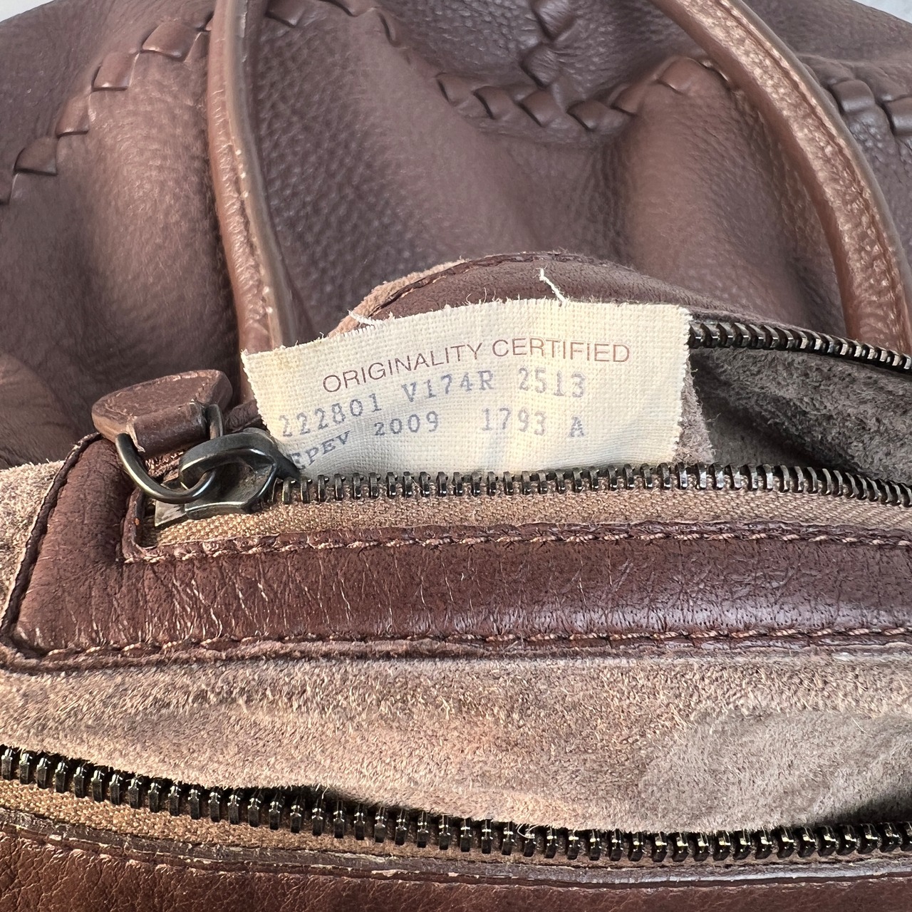 BOTTEGA VENETA ボッテガイントレチャート  ハンドバッグ ブラウン A-9441