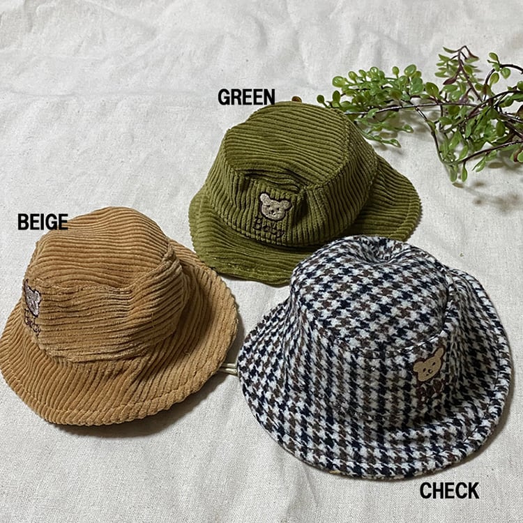 baby bucket hat S ~ L 3color / 犬用 帽子 秋冬 新作 ドッグウェア 犬