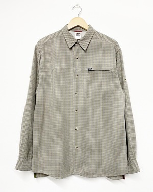 00sTheNorthFace Rayon/Polyester Check Tech Shirt/L