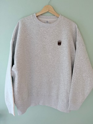 Cafe eli /トレーナー/ビッグシルエット/アッシュ/ユニセックス