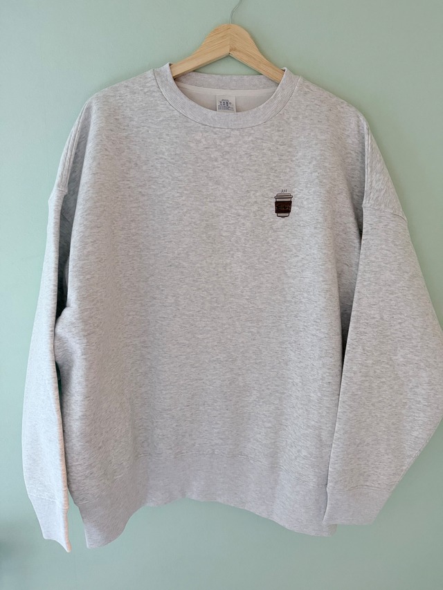 Cafe eli /トレーナー/ビッグシルエット/アッシュ/ユニセックス