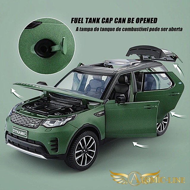 ランドローバー ディスカバリー 1/24 ミニカー 全4色 ライト点灯 エンジンサウンド 合金モデル 模型 ジオラマ