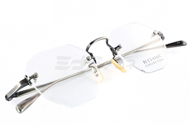 BJ CLASSIC メガネ PREM-206 NT C-4 ツーポイント 縁無し 多角形 ヘキサゴン ボストン チタン クラシカル BJクラシック 鯖江 日本製 正規品-4枚目