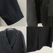 【予約1週間】麻タッチダブルブレストJK/チャコール
