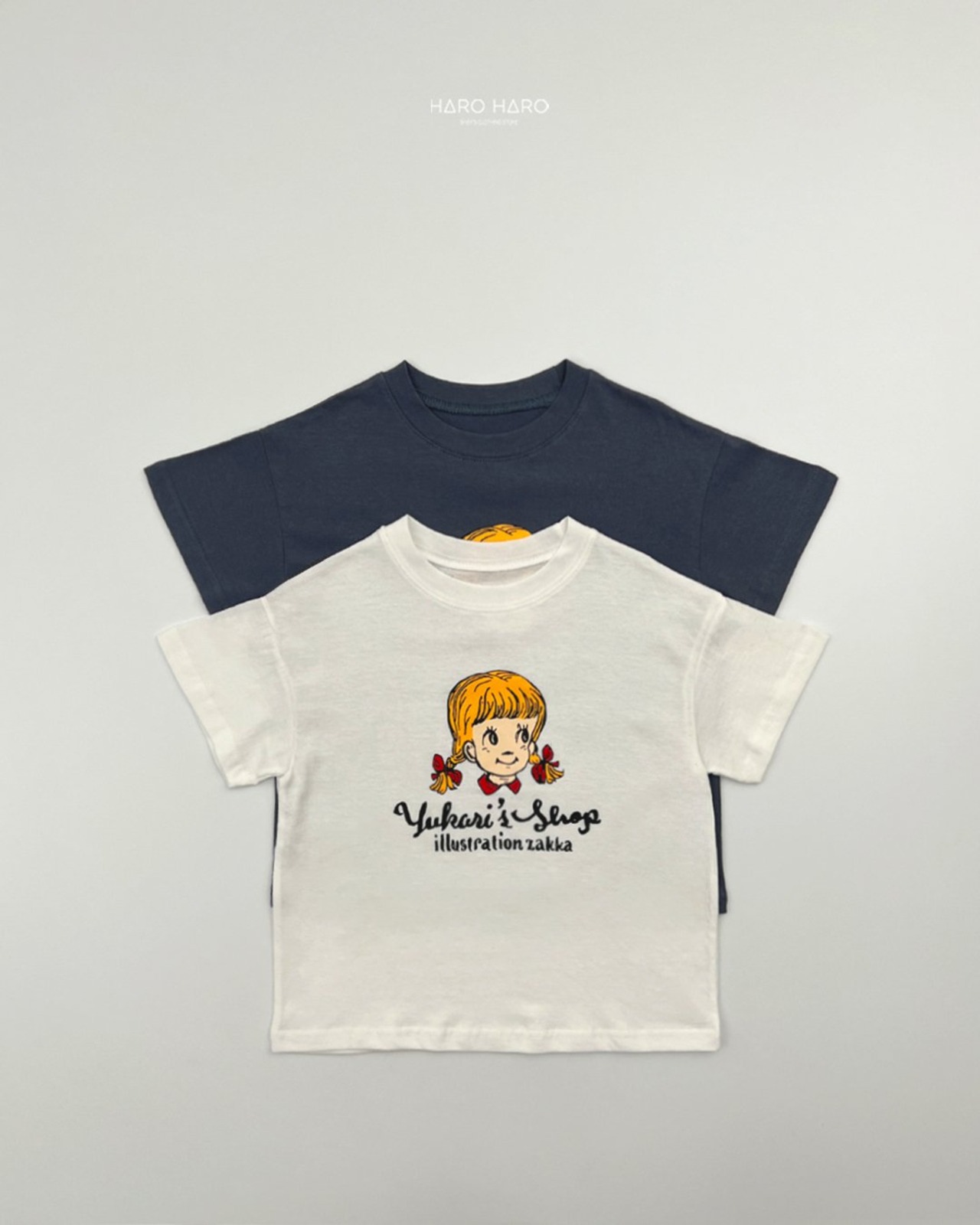 [HARO HARO] (Children's) Pippi Box T-shirt / [하로하로] (아동)삐삐박스티