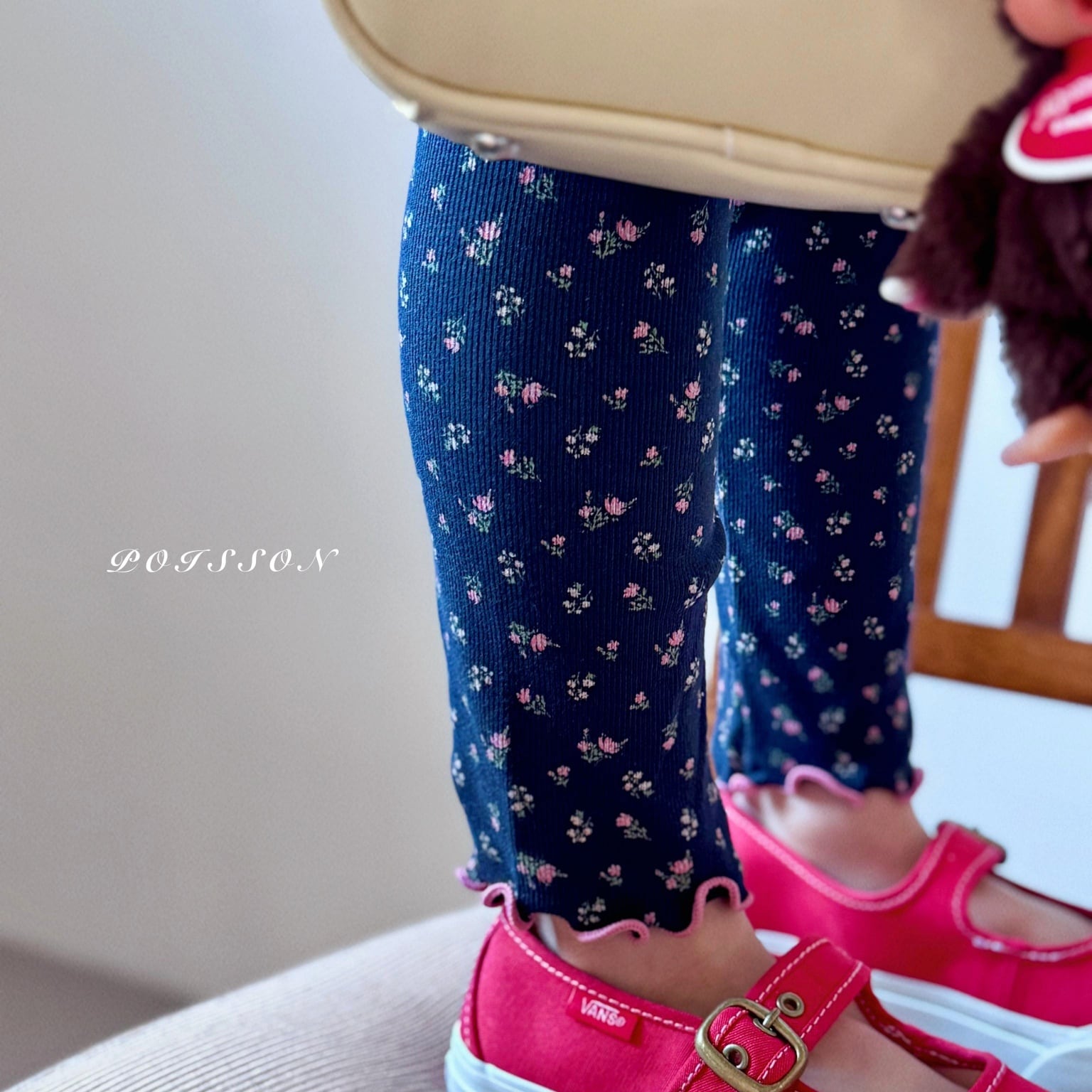 «予約»«ジュニアサイズあり»«poisson» フラワーレギンス 2colors