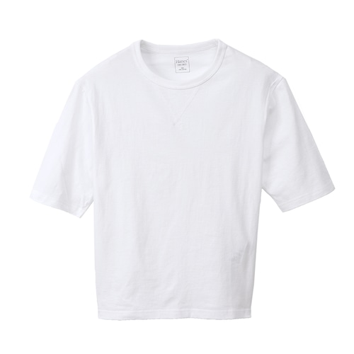 Hanes (ヘインズ)  ウィメンズ Elbow-length 【5分丈】 Ｔシャツ ホワイト 19SS Hanes Undies ヘインズ(HW4-P201)