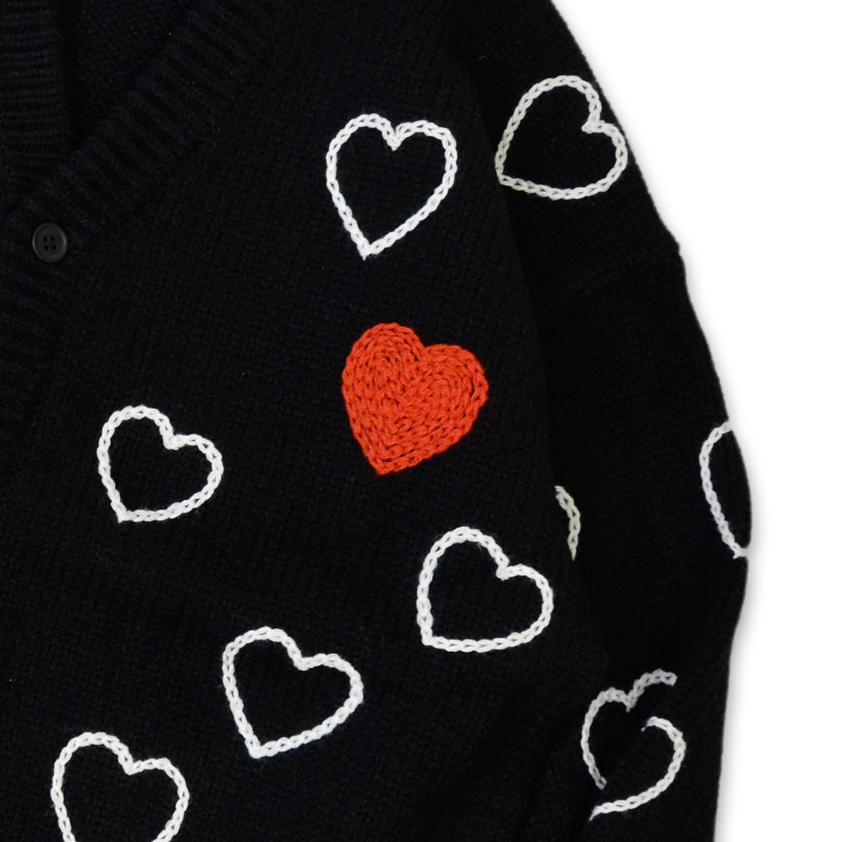 CC HAPPY HEARTFULL CARDIGAN -BLACK- | ChahChah | 公式通販サイト