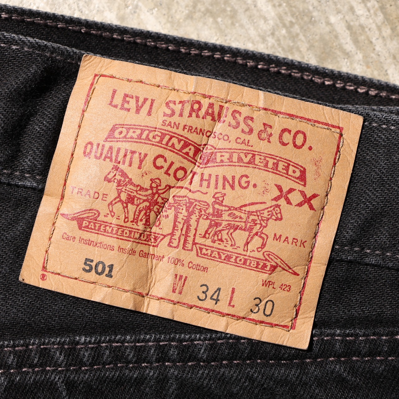 美品 34×30 501-0660 Mexico 00年 Levi’s サルファーブラックデニムパンツ リーバイス