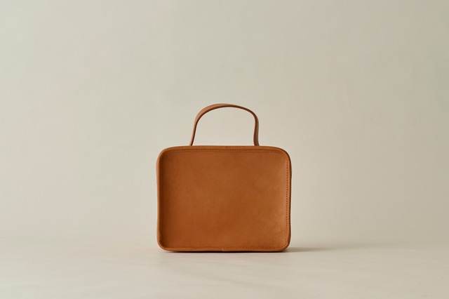 【LIMITED】Camel Leather Mini Book Bag -EARTH LEATHER-