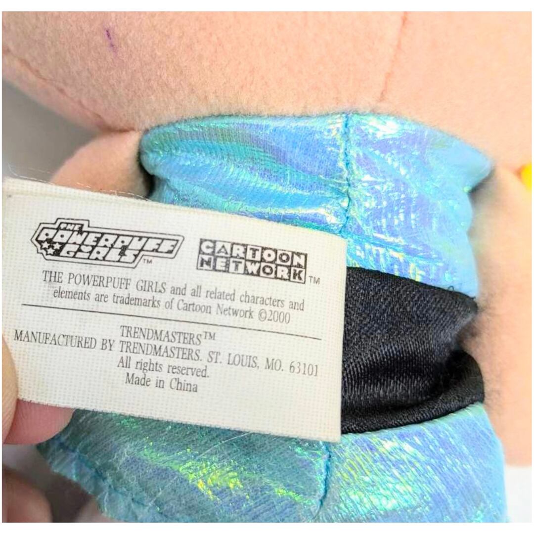 ☆ VINTAGE ☆  2000年製 【The Powerpuff Girls（パワーパフガールズ）】バブルス・ブルー  ぬいぐるみ / プラッシュ Plush 〚アメリカン雑貨 アメトイ〛