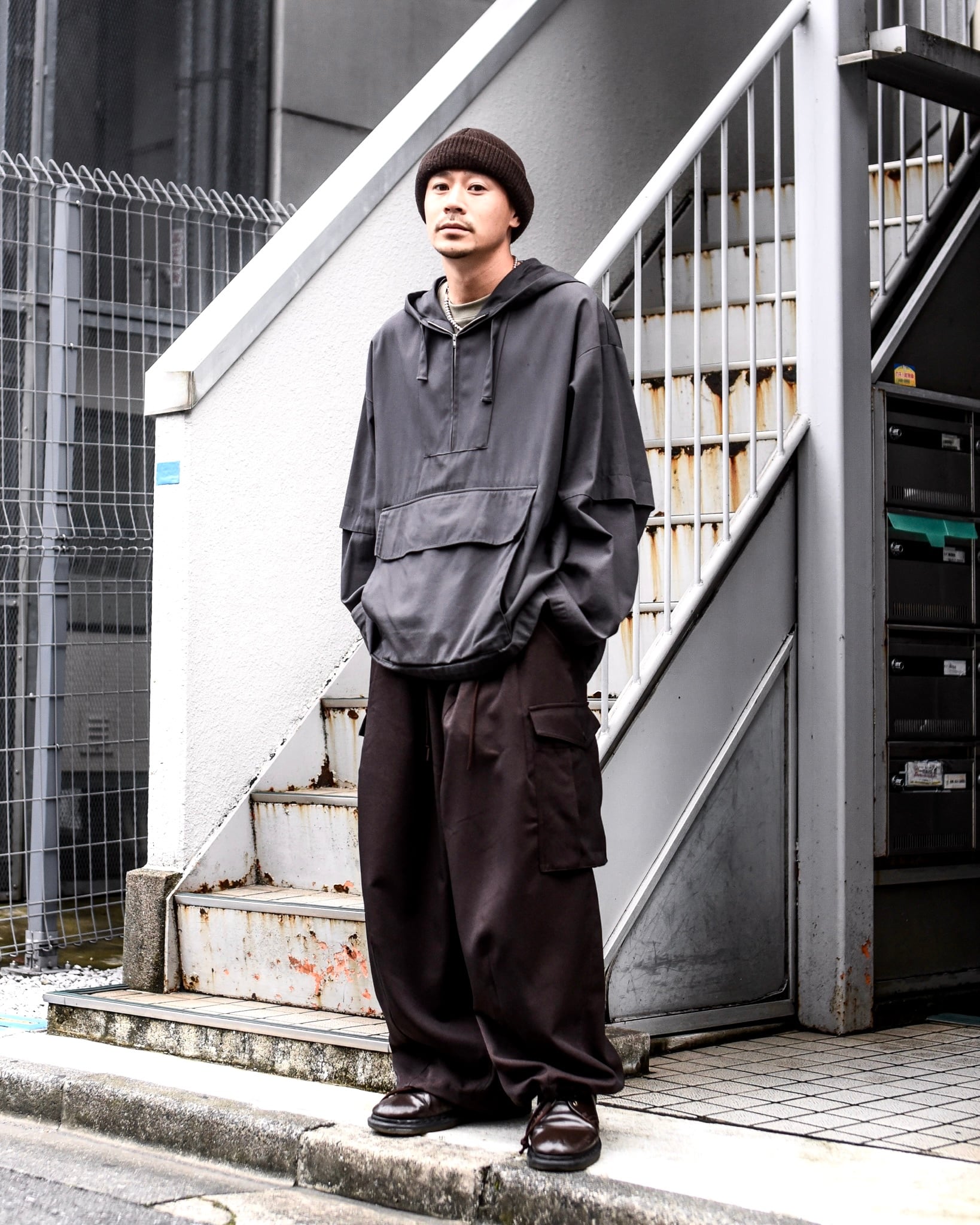 stein - Oversize Anorak Parka (size-M) 26000+tax | KODONA in stein - Oversize Anorak Parka (size-M) 26000+tax | KODONA in