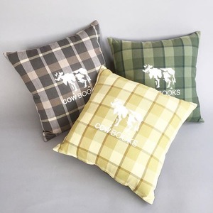 COWBOOKS / READING CUSHION / BROWN CHECK / カウブックス / リーディングクッション / ブラウンチェック