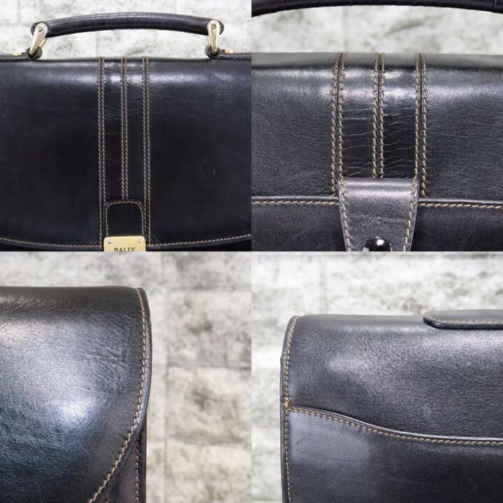 BALLY ビジネスバッグ ブリーフケース 牛革 黒 ナンバーロック 極上品