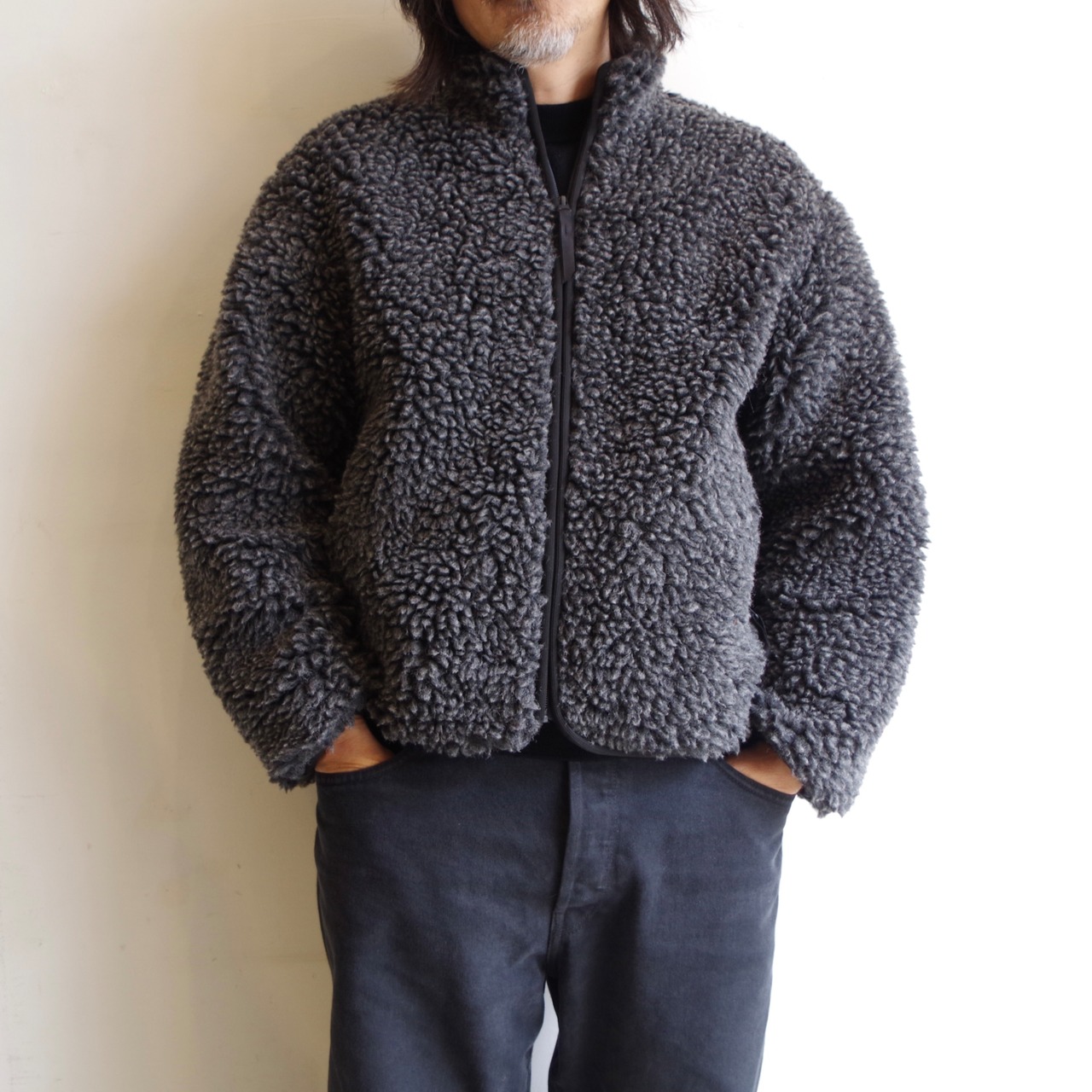LOEFF  Boa Zip Blouson DK.Gray