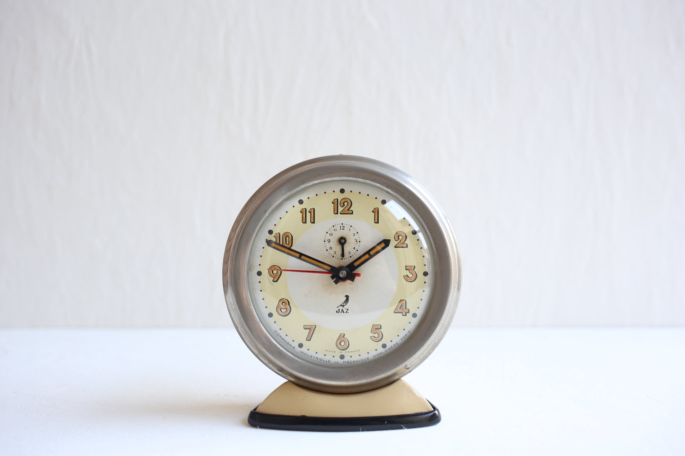 フランス アンティーク ヴィンテージ JAZ 目覚まし時計 『JAZIC 』(GIRASOLE) N-01532