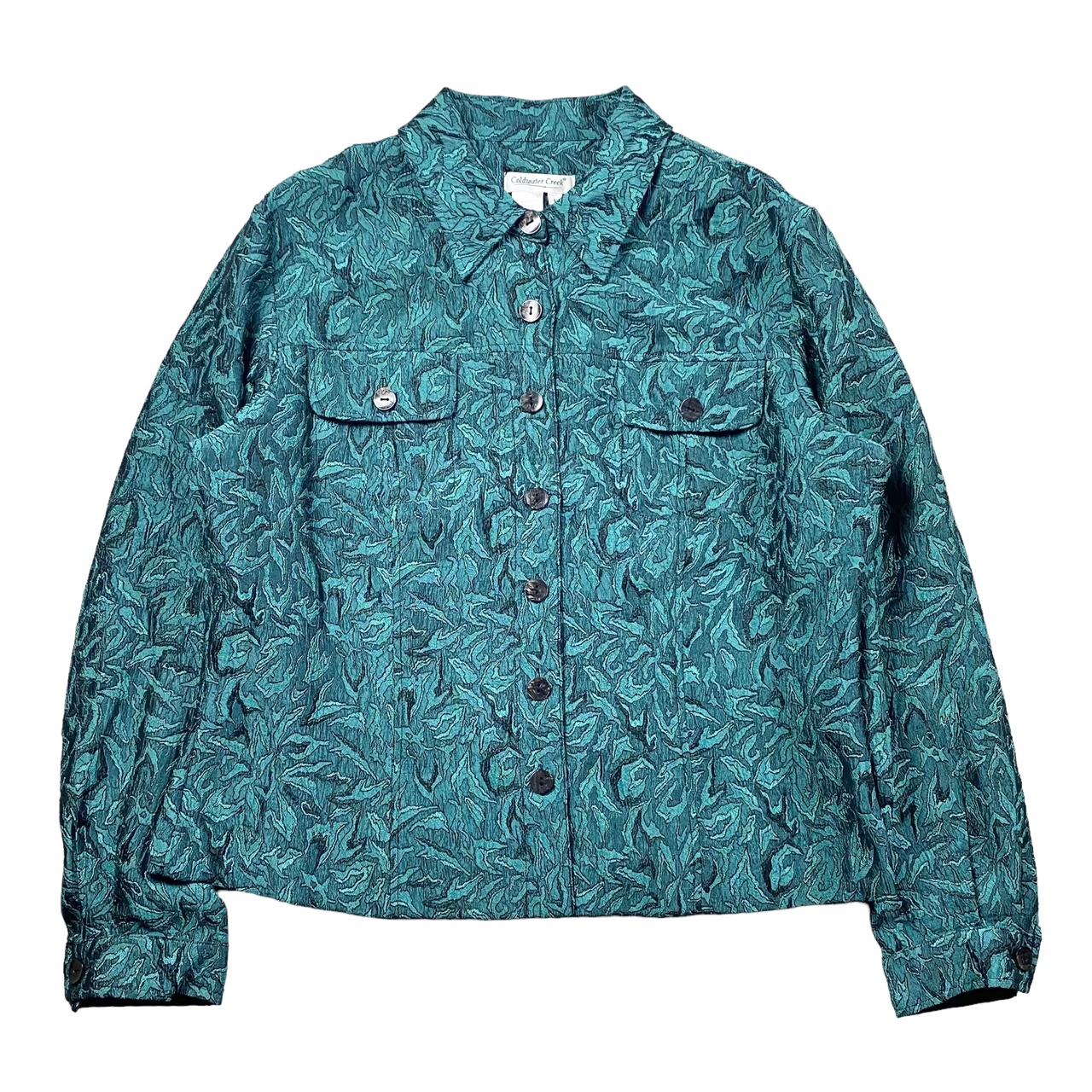 old botanical woven tracker jacket