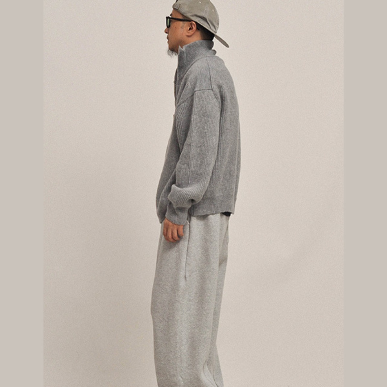 ハーフジップ リブスタンドニット A2006 - 5