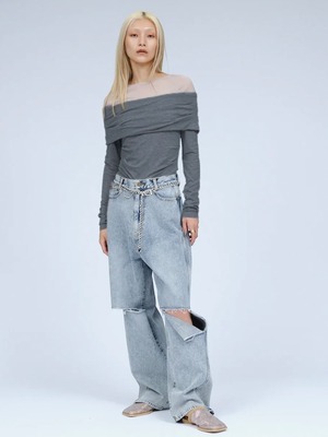 THINGS THAT MATTER　シングスザットマター  / NEW PRETENSE OFF-SHOULDER TOPS