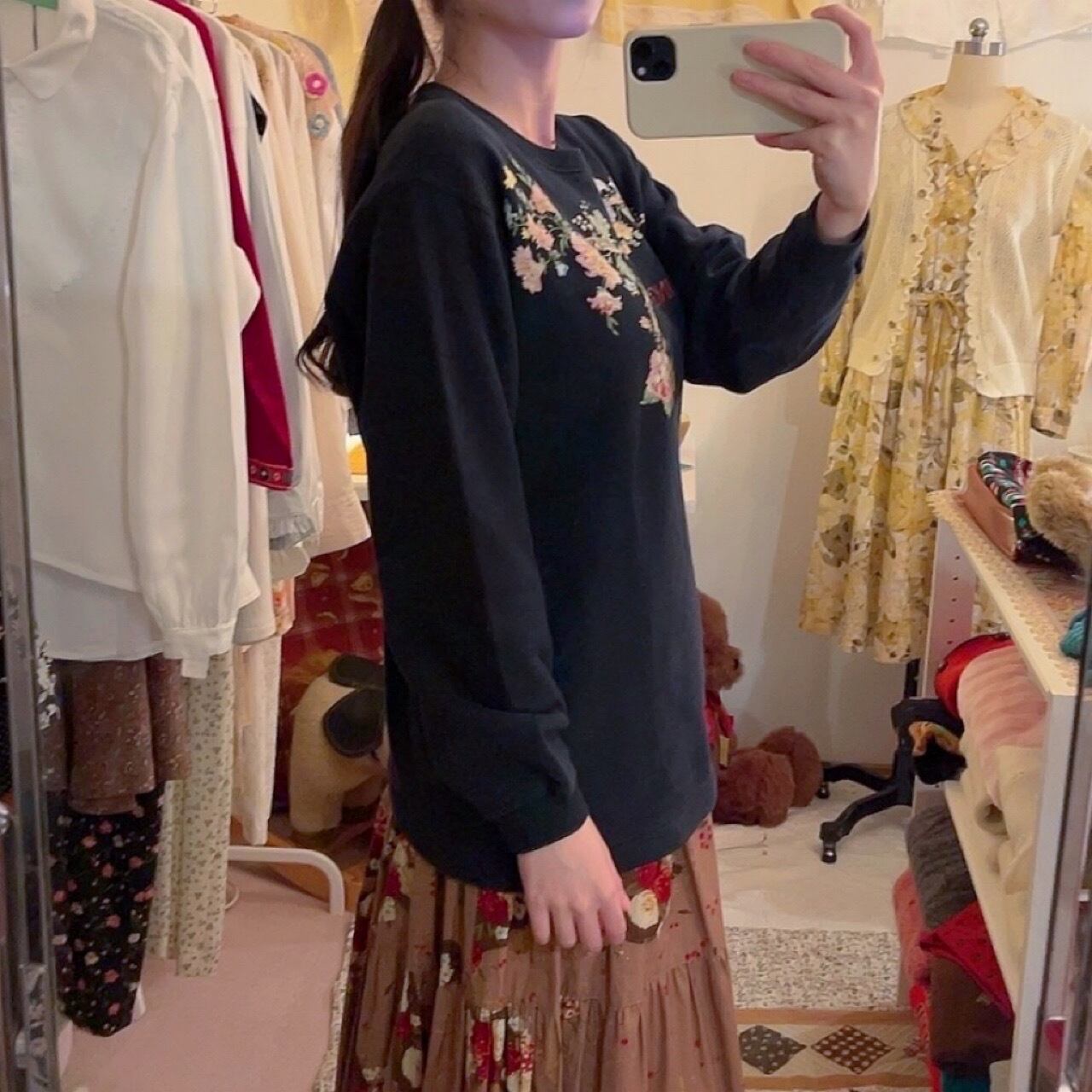 INGEBORG / flower printed sweat