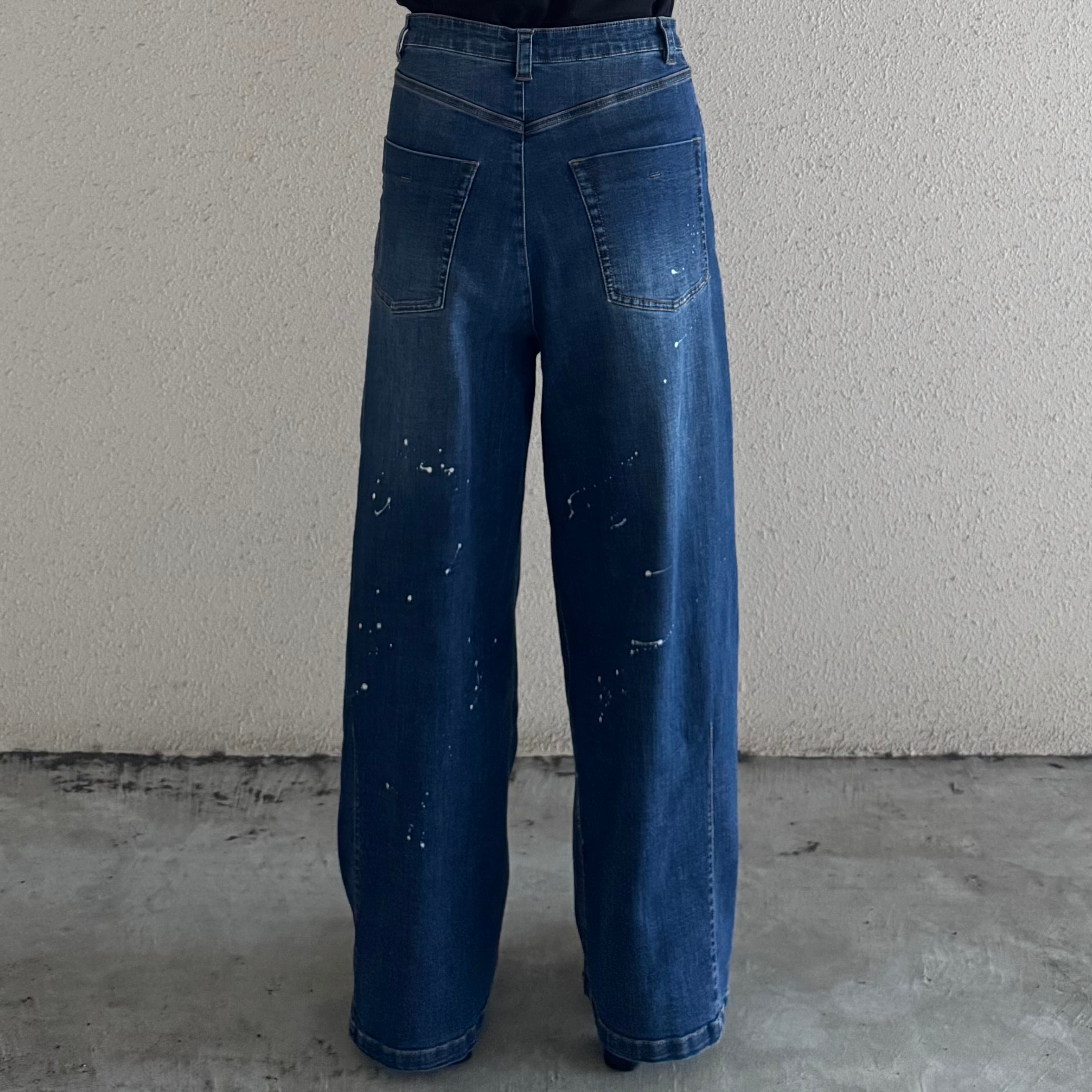 ayane】ペイント加工バレルレッグデニムパンツ 875815 アヤン | VIVONE