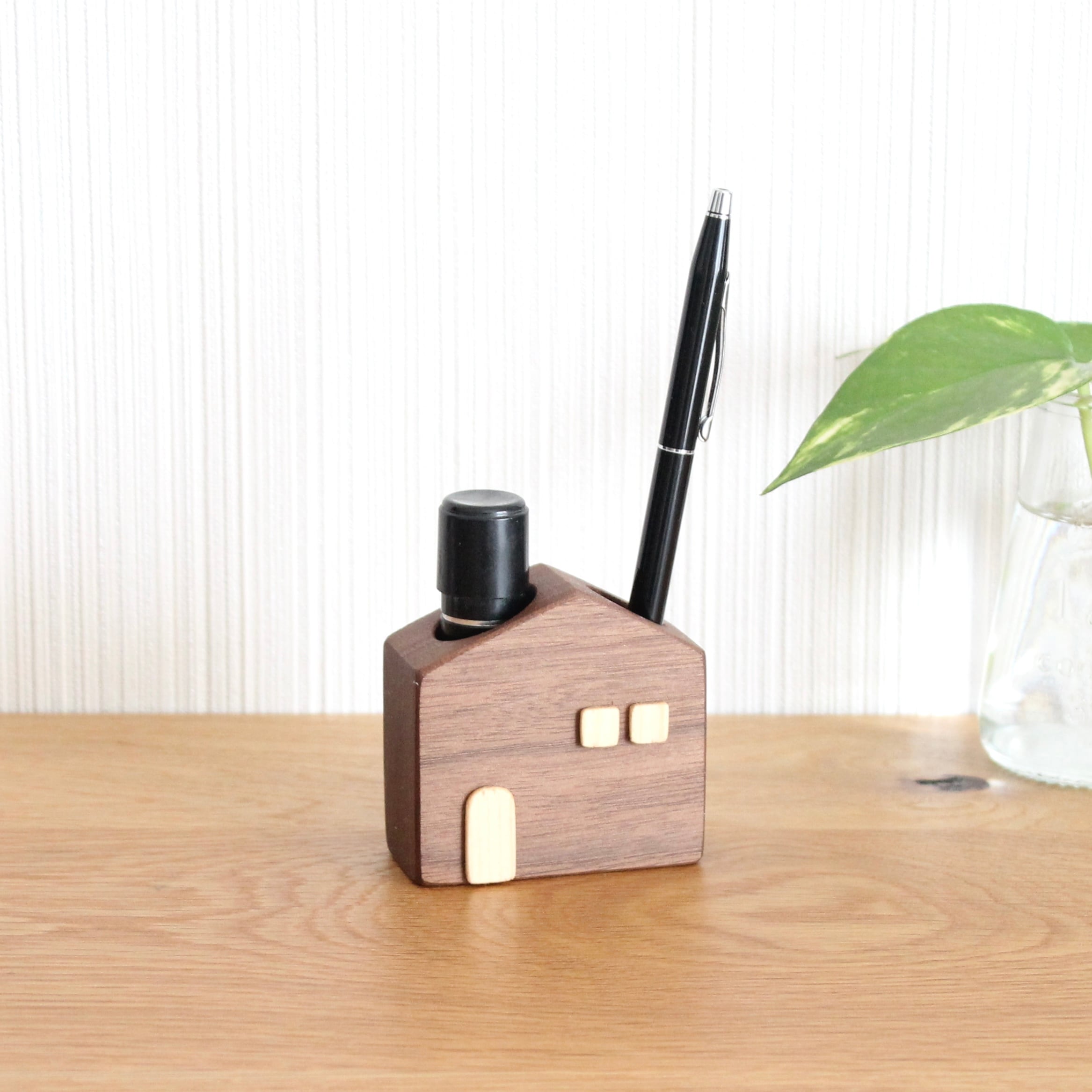 アクセサリースタンド ウォールナット×真鍮 ネックレス ピアス 木製