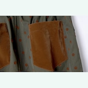 ドット×丸みシルエットのアート系クロップドパンツ 《i0824》