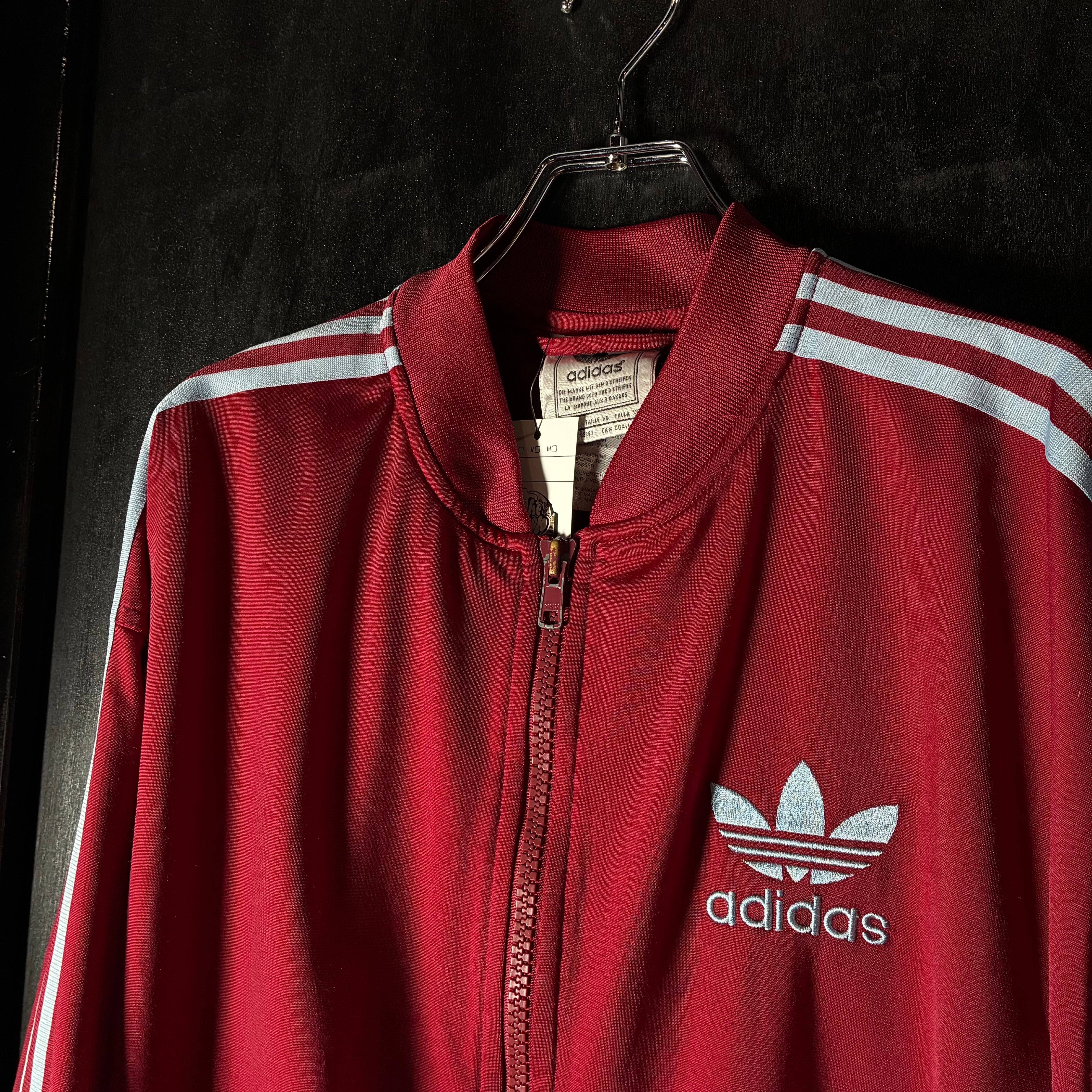 90s〜00s adidas トラックジャケット ワインレッド×アイスブルー ATP
