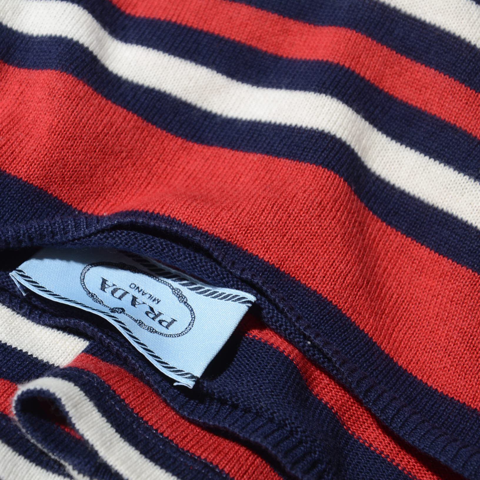 トップス prada blue border 楽天市場】PRADA プラダ 2023 ロゴ アパレル ボーダー トップス シャツ