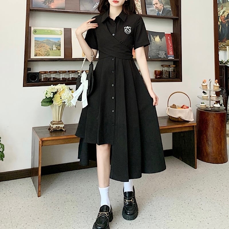 数量限定　韓国風　ロングスカート　黒　ワンピース　夏服　ドレス　美脚